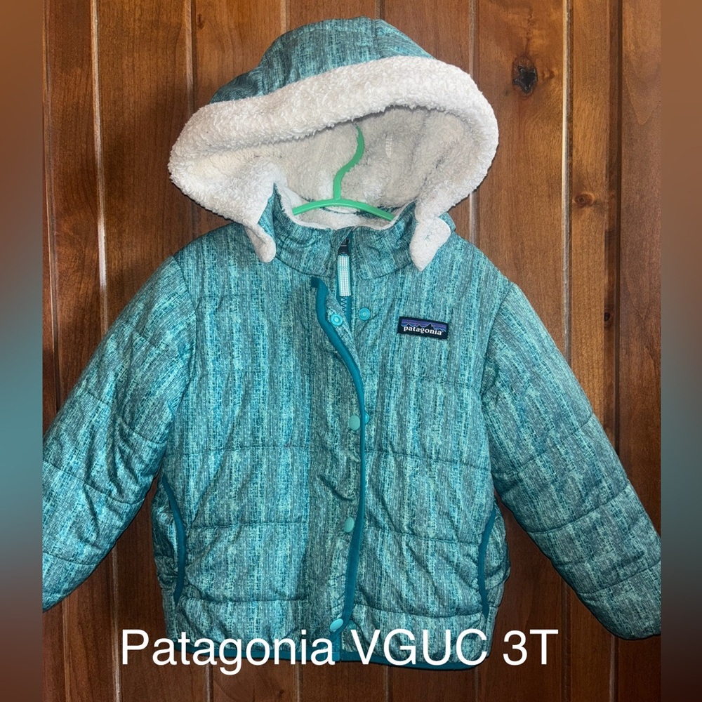 Patagonia Kids Jacket - Teal and White